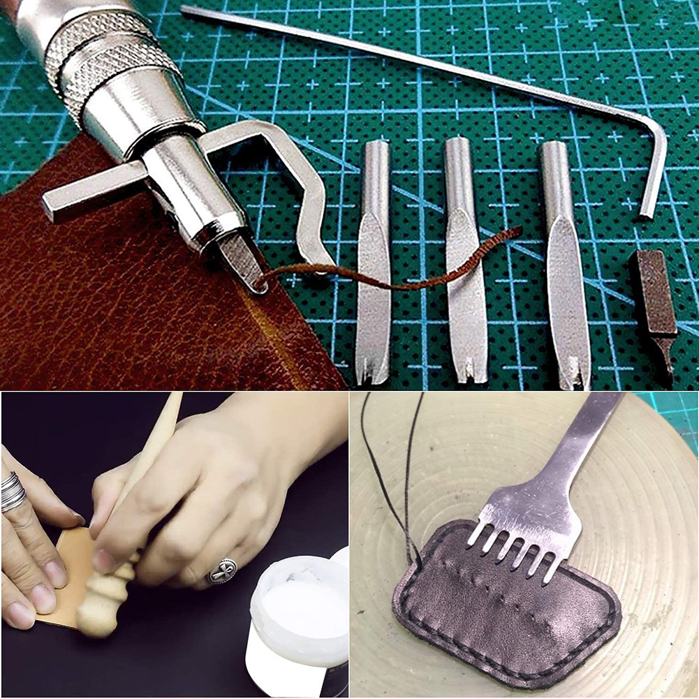 7 In 1 Adjustable Leathercraft - Groover Stitching Tool ulasan dan harga
