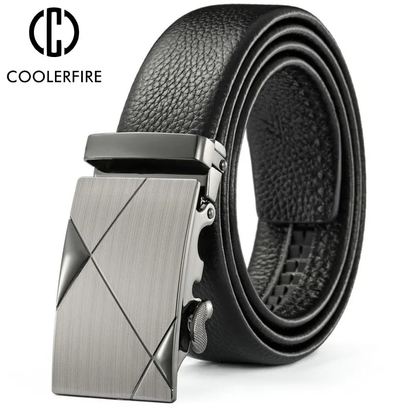 Belt Men Automatic Buckle Belt - Leatherwork Designs ulasan dan harga