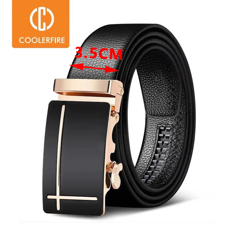 Belt Men Automatic Buckle Belt - Leatherwork Designs ulasan dan harga