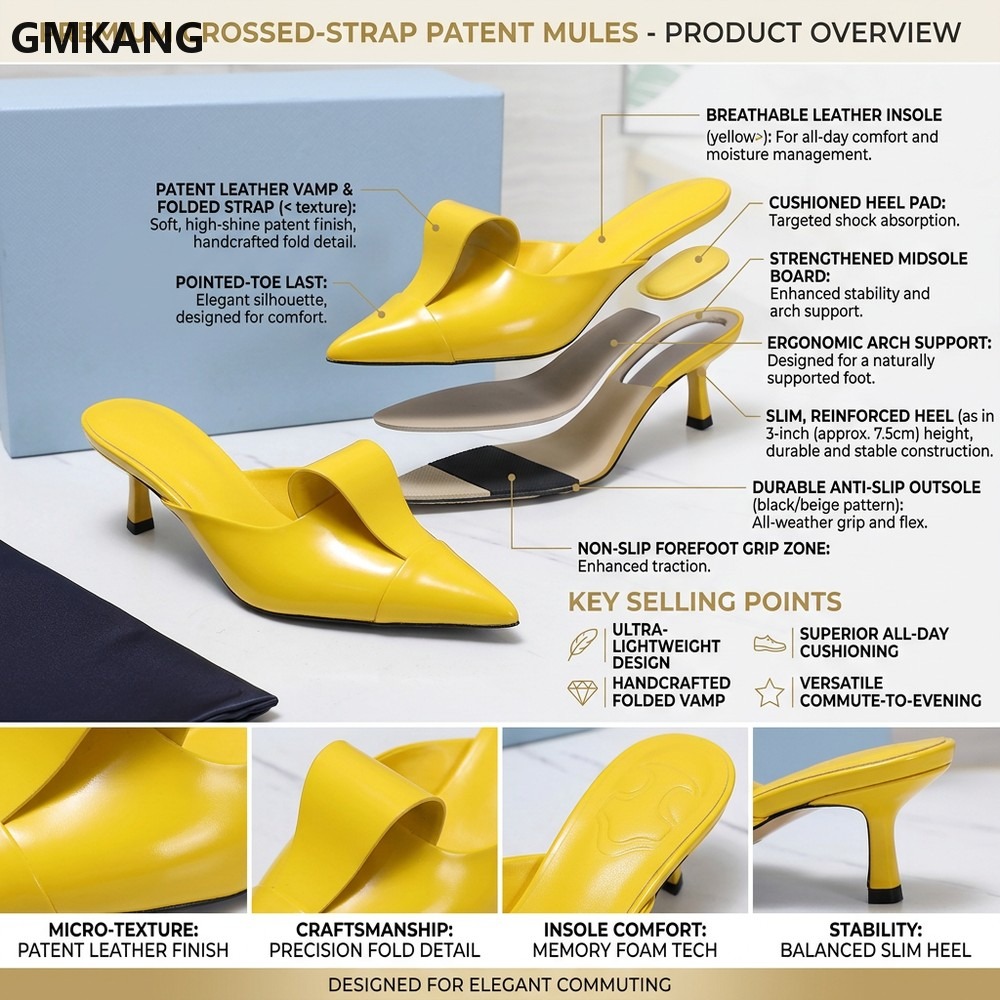 Pointed Toe Mid Heel Mary Jane - Leatherwork Designs ulasan dan harga